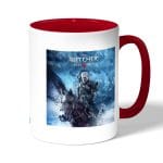 كوب قهوة بمقبض احمر بتصميم جيرالت ذا ويتشر 3 وايلد هانت