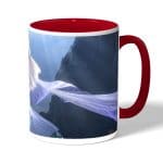 كوب قهوة بمقبض احمر بتصميم حصان إلسا الثلجي ملكة الثلج