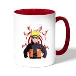 كوب قهوة بمقبض احمر بتصميم ختم ناروتو