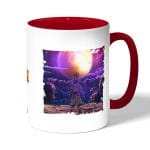 كوب قهوة بمقبض احمر بتصميم دكتور ستون امل العالم