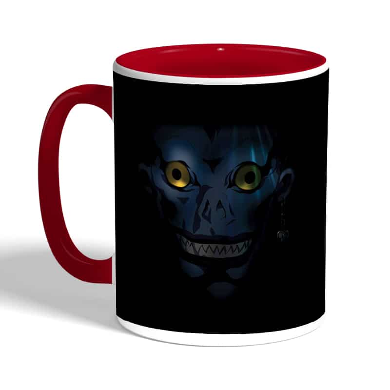 كوب-قهوة-بمقبض-احمر-بتصميم-ديث-نوت-ريوك-مخيف-2