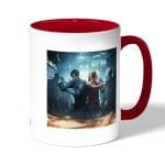 كوب قهوة بمقبض احمر بتصميم رزدنت إيفل 2 ريميك