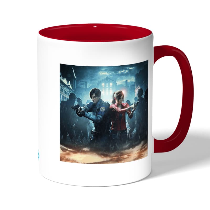 كوب قهوة بمقبض احمر بتصميم رزدنت إيفل 2 ريميك كوب قهوة بمقبض احمر بتصميم رزدنت إيفل 2 ريميك