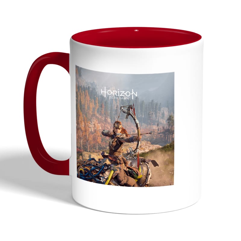 كوب-قهوة-بمقبض-احمر-بتصميم-رماية-أسهم-إلوي-هورايزن-زيرو-داون-2