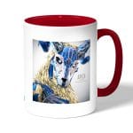 كوب قهوة بمقبض احمر بتصميم ريفينانت الأسطوري