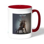 كوب قهوة بمقبض احمر بتصميم عفريت ذا ويتشر 3 وايلد هانت