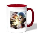 كوب قهوة بمقبض احمر بتصميم قتال ميدوريا ضد باكوغو