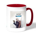 كوب قهوة بمقبض احمر بتصميم قضاء على الوحوش ذا ويتشر