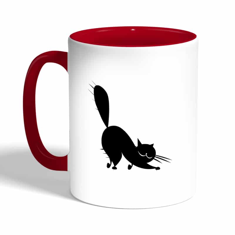 كوب-قهوة-بمقبض-احمر-بتصميم-قط-اسود-2