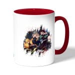 كوب قهوة بمقبض احمر بتصميم قوة شخصيات قاتل الشياطين