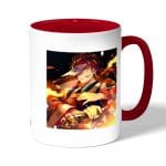 كوب قهوة بمقبض احمر بتصميم قوة كامادو تانجيرو