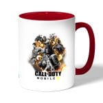 كوب قهوة بمقبض احمر بتصميم كول أوف ديوتي ألعاب تصويب