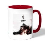 كوب قهوة بمقبض احمر بتصميم كول أوف ديوتي جوستس