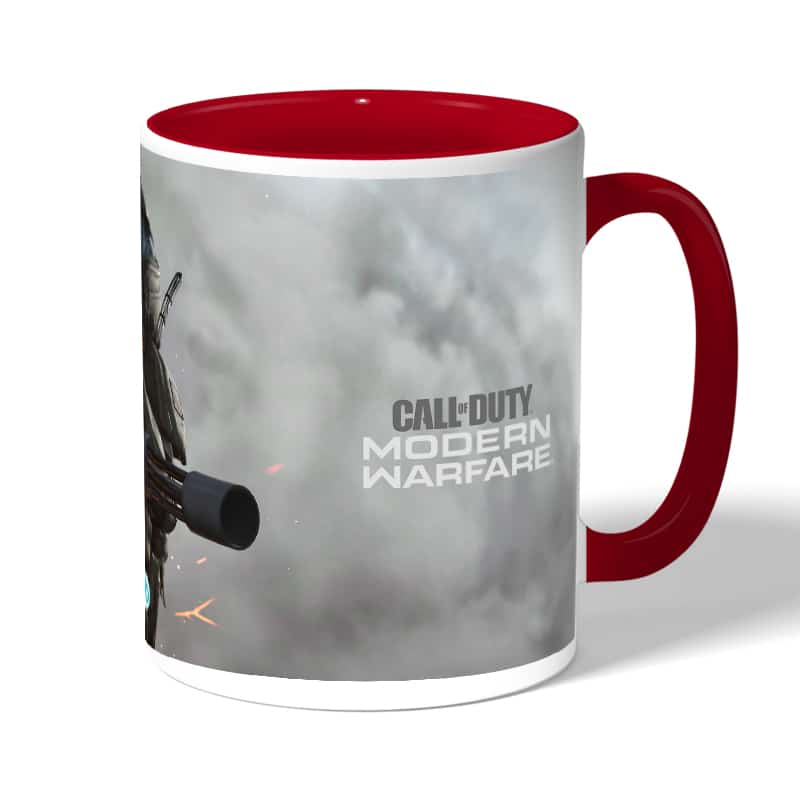 كوب قهوة بمقبض احمر بتصميم كول أوف ديوتي مودرن وورفير كوب قهوة بمقبض احمر بتصميم كول أوف ديوتي مودرن وورفير