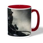 كوب قهوة بمقبض احمر بتصميم  لعبة ديث ستراندنغ