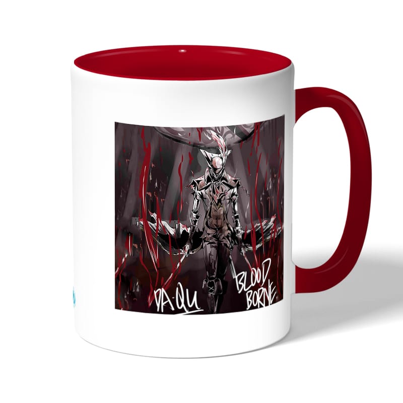 كوب قهوة بمقبض احمر بتصميم لعبه الرعب والنجاة بلود بورن كوب قهوة بمقبض احمر بتصميم لعبه الرعب والنجاة بلود بورن