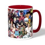 كوب قهوة بمقبض احمر بتصميم مكس انمي