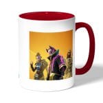 كوب قهوة بمقبض احمر بتصميم ناروتو انبو فورت نايت