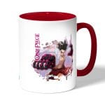 كوب قهوة بمقبض احمر بتصميم هاكي التصلب لوفي ون بيس