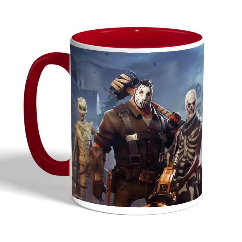 كوب-قهوة-بمقبض-احمر-بتصميم-هالوين-فورت-نايت-2