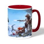 كوب قهوة بمقبض احمر بتصميم هوريزن زيرو دون