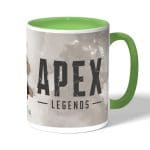 كوب قهوة بمقبض اخضر بتصميم أبيكس ليجندز بلد هاوند