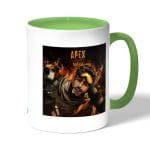 كوب قهوة بمقبض اخضر بتصميم أبيكس ليجندز ميراج