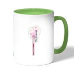 كوب قهوة بمقبض اخضر بتصميم أنت مميز