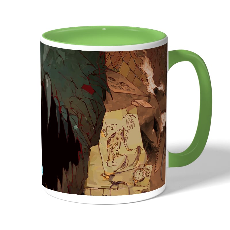 كوب قهوة بمقبض اخضر بتصميم إيما من نيفرلاند كوب قهوة بمقبض اخضر بتصميم إيما من نيفرلاند