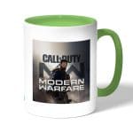 كوب قهوة بمقبض اخضر بتصميم احتراف لعبه كول أوف ديوتي