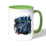 كوب قهوة بمقبض اخضر بتصميم الاميرة مونونوكي في الغابة