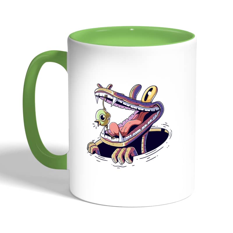 كوب-قهوة-بمقبض-اخضر-بتصميم-التمساح-والصوص-2