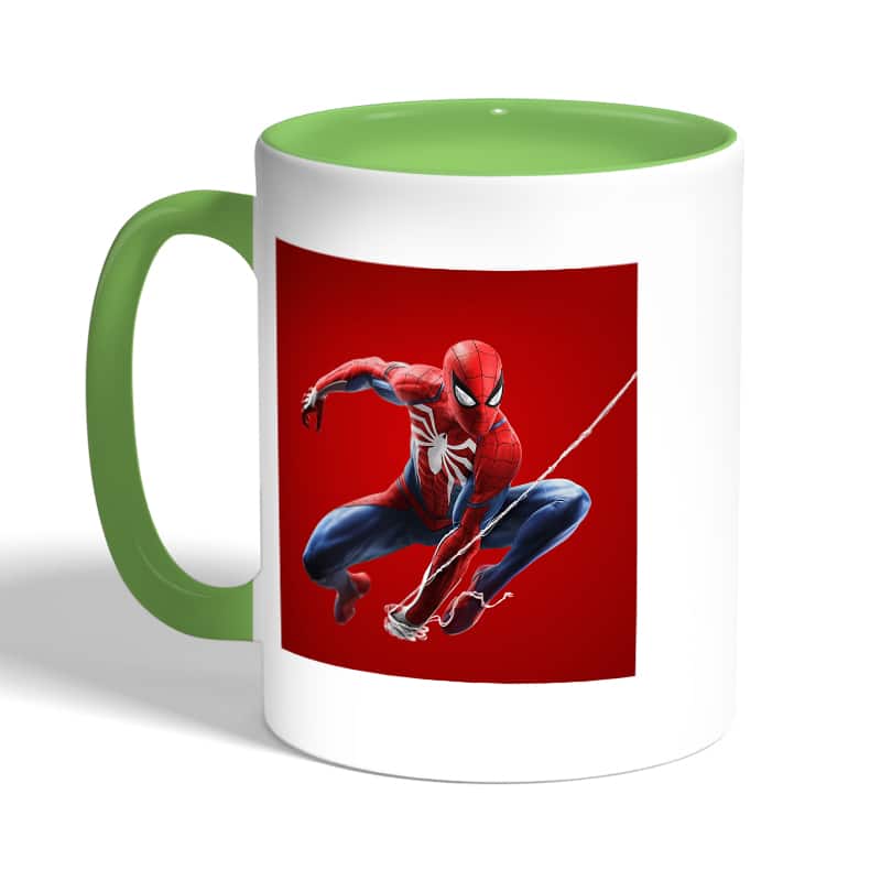 كوب-قهوة-بمقبض-اخضر-بتصميم-الرجل-العنكبوت-مارفل-2