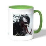 كوب قهوة بمقبض اخضر بتصميم الوحش فينوم