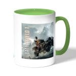 كوب قهوة بمقبض اخضر بتصميم باتلفيلد 1 الدبابه الصغيره