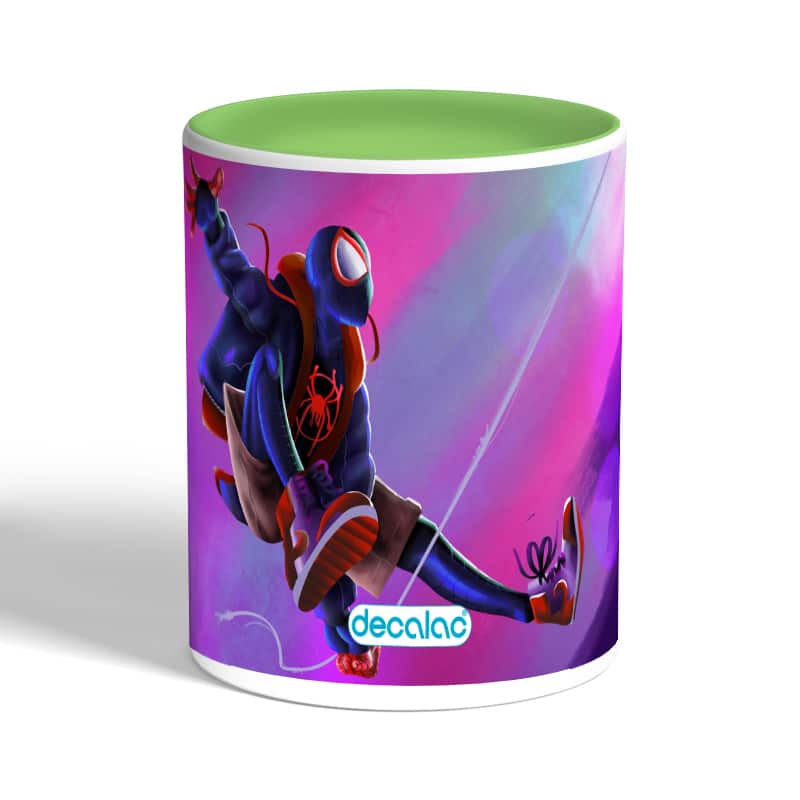 كوب-قهوة-بمقبض-اخضر-بتصميم-بيتر-بوركر-سبايدر-مان-1