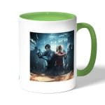 كوب قهوة بمقبض اخضر بتصميم رزدنت إيفل 2 ريميك