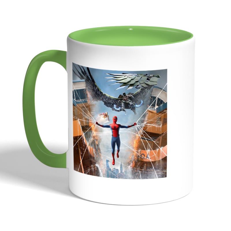 كوب-قهوة-بمقبض-اخضر-بتصميم-سبايدر-مان-ايرون-مان-2