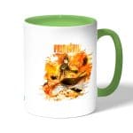 كوب قهوة بمقبض اخضر بتصميم غضب ناتسو فيري تيل