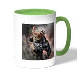 كوب قهوة بمقبض اخضر بتصميم فيمون سبايدر مان