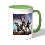 كوب قهوة بمقبض اخضر بتصميم قتال الزومبي فورت نايت