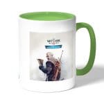 كوب قهوة بمقبض اخضر بتصميم قضاء على الوحوش ذا ويتشر