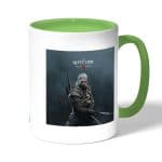 كوب قهوة بمقبض اخضر بتصميم قوة جيرالت من ريفي ذا ويتشر 3 وايلد هانت