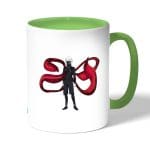 كوب قهوة بمقبض اخضر بتصميم قوة كانيكي طوكيو الغول