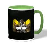 كوب قهوة بمقبض اخضر بتصميم كول أوف ديوتي