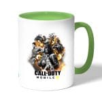 كوب قهوة بمقبض اخضر بتصميم كول أوف ديوتي ألعاب تصويب