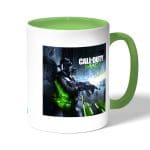 كوب قهوة بمقبض اخضر بتصميم كول أوف ديوتي مودرن وورفير 3
