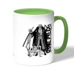 كوب قهوة بمقبض اخضر بتصميم لاو ولوفي ون بيس