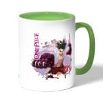 كوب قهوة بمقبض اخضر بتصميم هاكي التصلب لوفي ون بيس