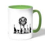 كوب قهوة بمقبض اخضر بتصميم وداع الأميره فيفي ون بيس